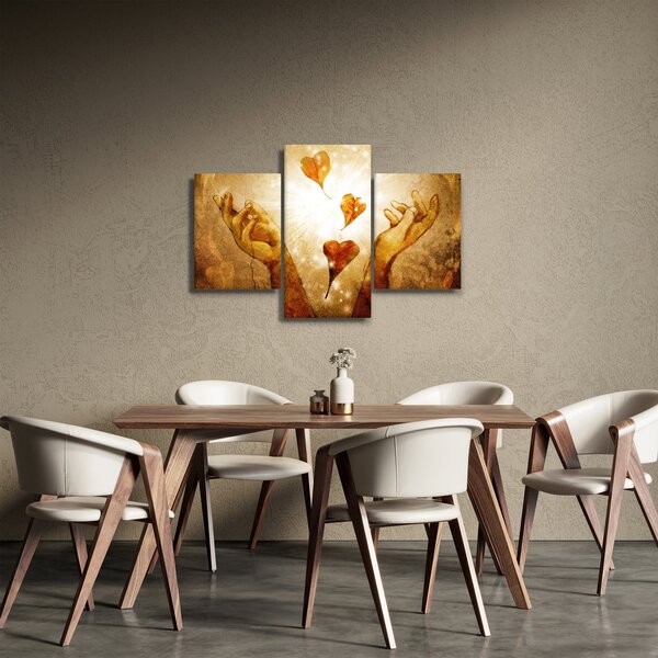 Slika - Naslikane ruke pune ljubavi (90x60 cm)