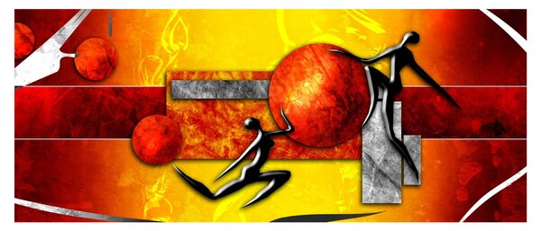 Slika -Naslikan prikaz čovječanstva (120x50 cm)