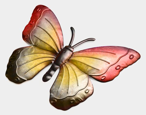 Zidni metalni dekor BUTTERFLY leptir 40 cm - više boja Boja: Ljubičasta
