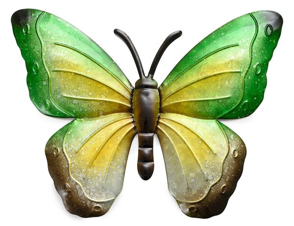 Zidni metalni dekor BUTTERFLY leptir 40 cm - više boja Boja: Ljubičasta
