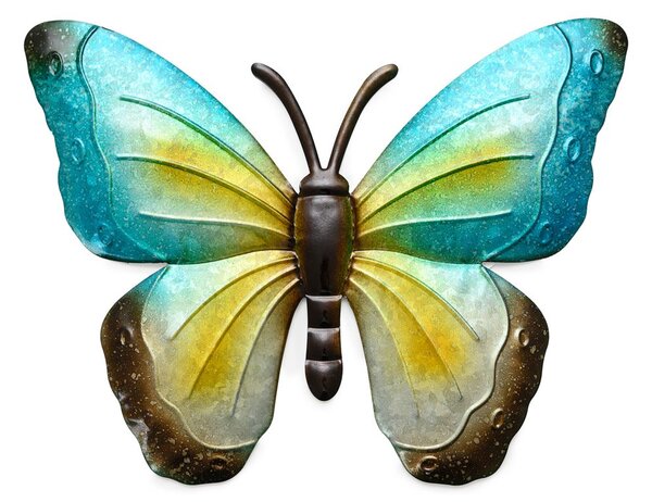 Zidni metalni dekor BUTTERFLY leptir 40 cm - više boja Boja: Ljubičasta