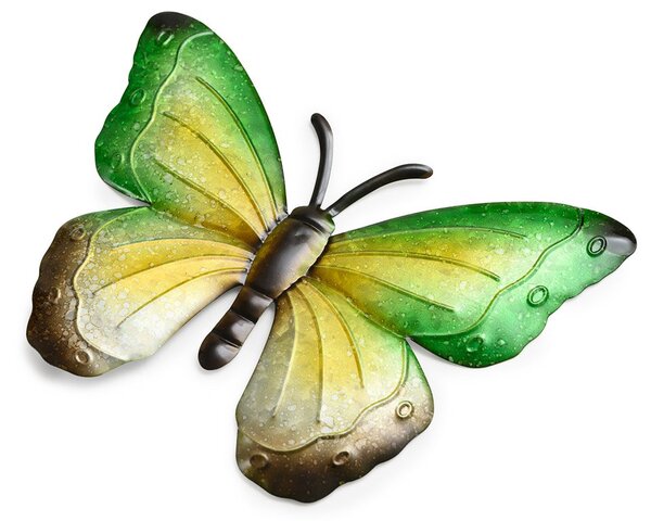 Zidni metalni dekor BUTTERFLY leptir 40 cm - više boja Boja: Ljubičasta