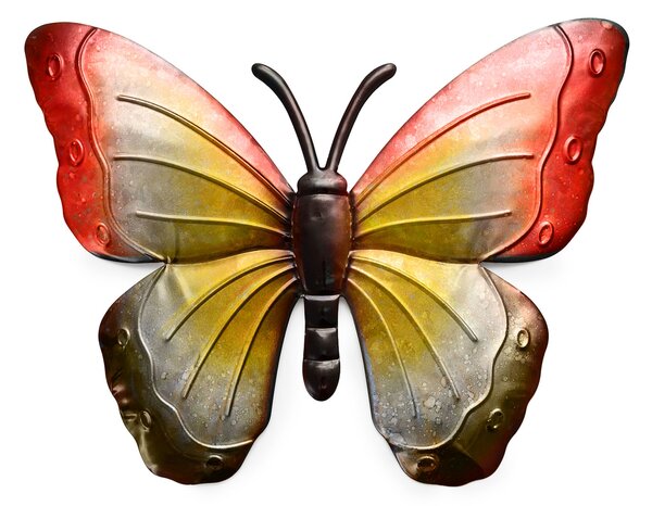 Zidni metalni dekor BUTTERFLY leptir 40 cm - više boja Boja: Ljubičasta