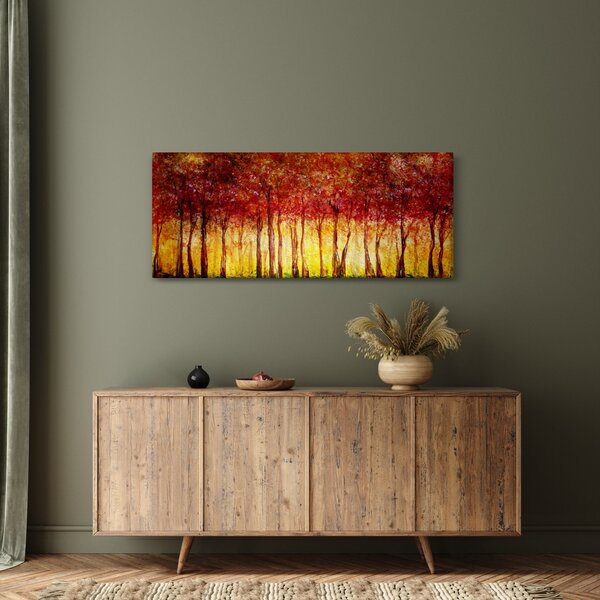 Slika - Naslikana listopadna šuma (120x50 cm)