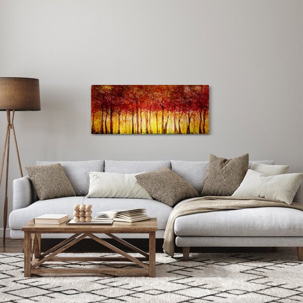 Slika - Naslikana listopadna šuma (120x50 cm)