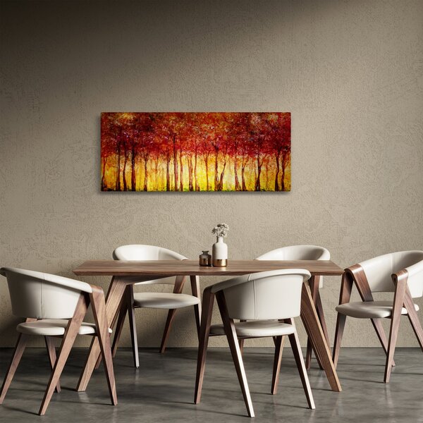 Slika - Naslikana listopadna šuma (120x50 cm)