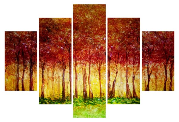 Slika - Naslikana listopadna šuma (150x105 cm)