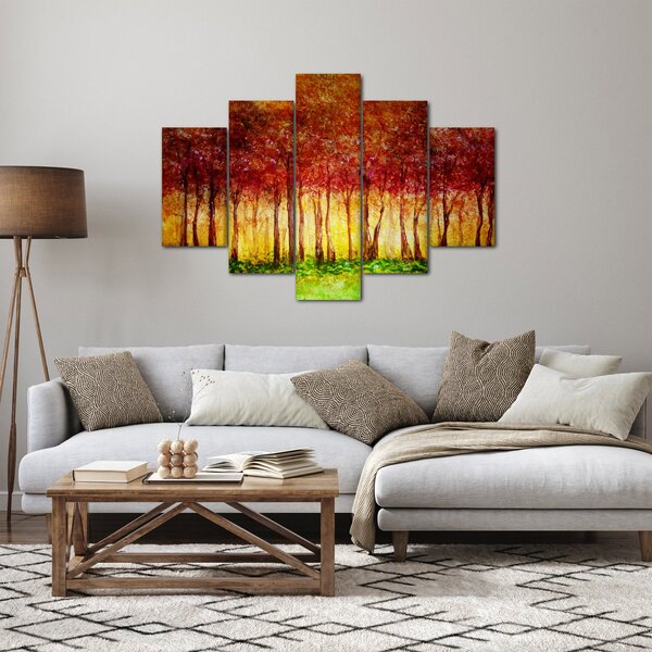 Slika - Naslikana listopadna šuma (150x105 cm)