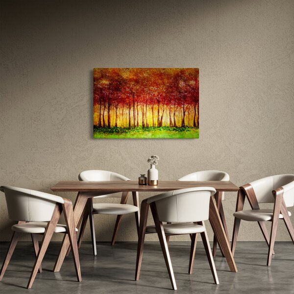 Slika - Naslikana listopadna šuma (90x60 cm)