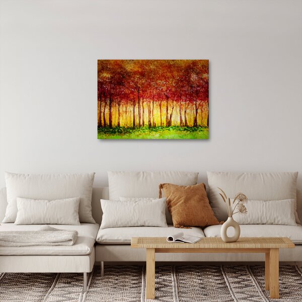 Slika - Naslikana listopadna šuma (70x50 cm)
