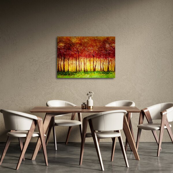 Slika - Naslikana listopadna šuma (70x50 cm)