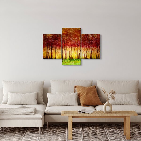 Slika - Naslikana listopadna šuma (90x60 cm)