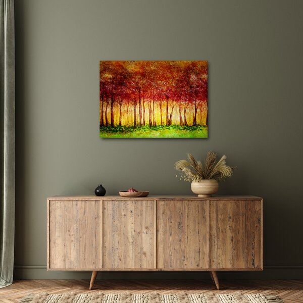 Slika - Naslikana listopadna šuma (70x50 cm)