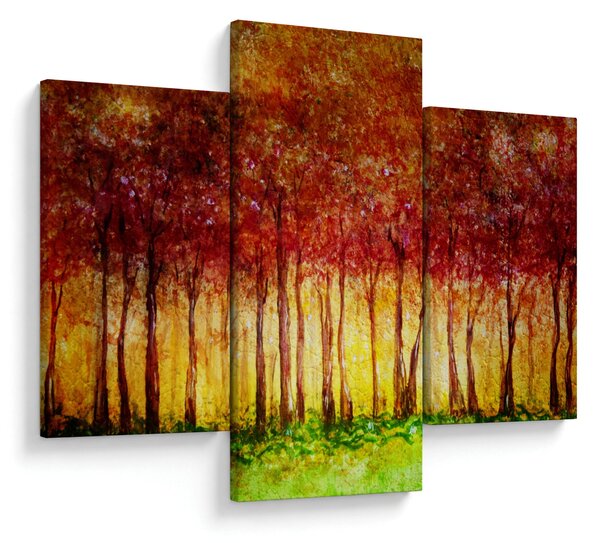 Slika - Naslikana listopadna šuma (90x60 cm)