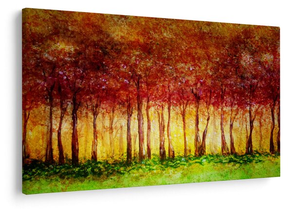 Slika - Naslikana listopadna šuma (90x60 cm)