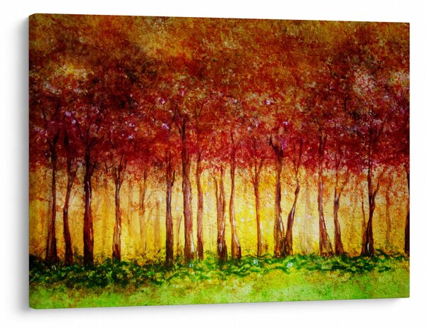 Slika - Naslikana listopadna šuma (70x50 cm)