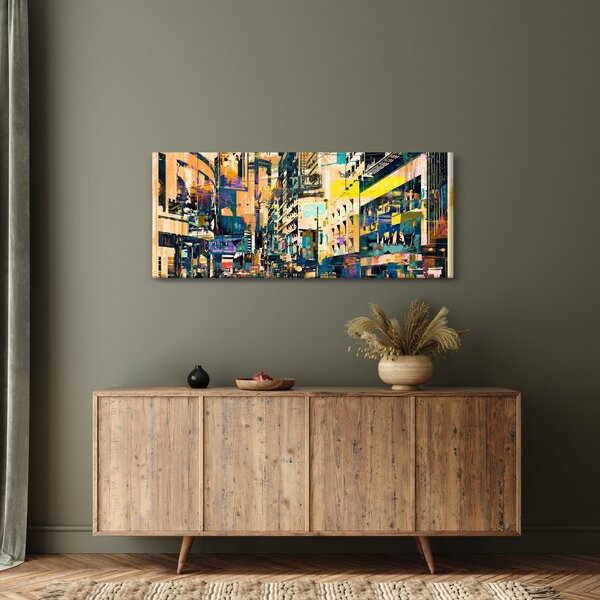 Slika naslikanih apstrakcija (120x50 cm)