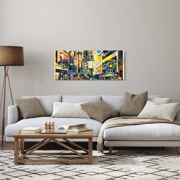 Slika naslikanih apstrakcija (120x50 cm)