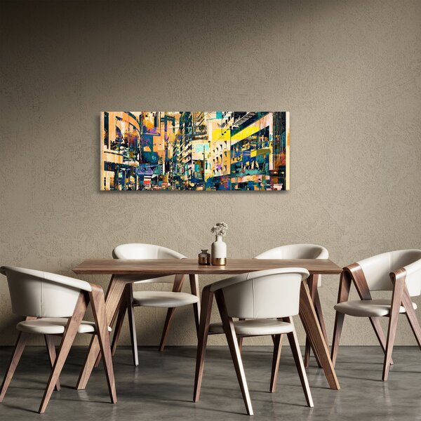 Slika naslikanih apstrakcija (120x50 cm)