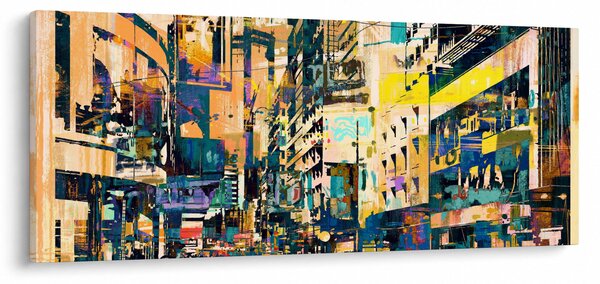 Slika naslikanih apstrakcija (120x50 cm)