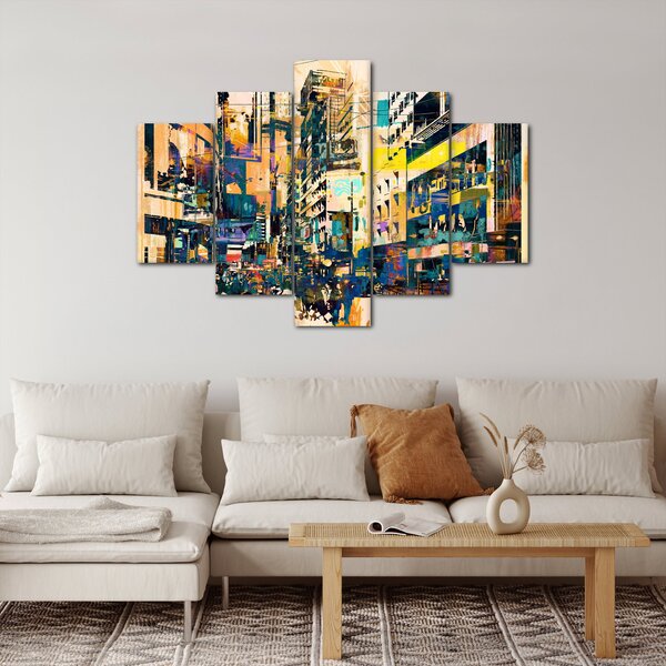 Slika naslikanih apstrakcija (150x105 cm)