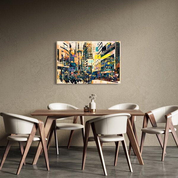Slika naslikanih apstrakcija (90x60 cm)