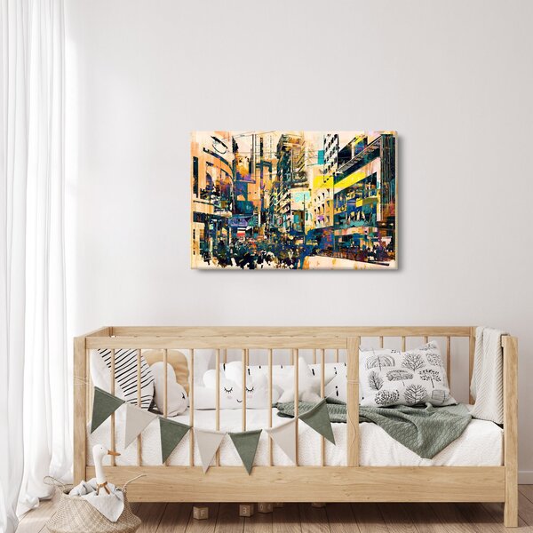 Slika naslikanih apstrakcija (90x60 cm)