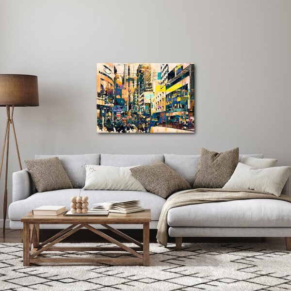 Slika naslikanih apstrakcija (70x50 cm)