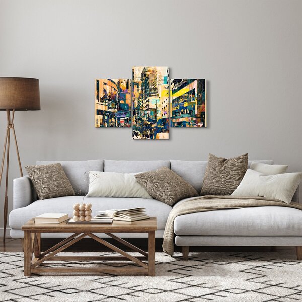 Slika naslikanih apstrakcija (90x60 cm)