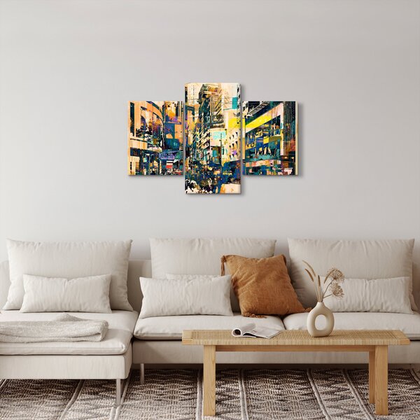 Slika naslikanih apstrakcija (90x60 cm)