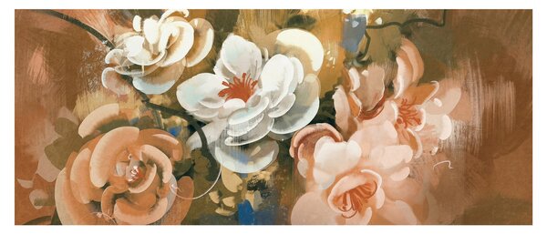Slika - Naslikani buket cvijeća (120x50 cm)
