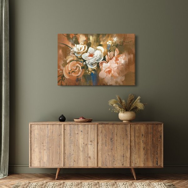 Slika - Naslikani buket cvijeća (90x60 cm)