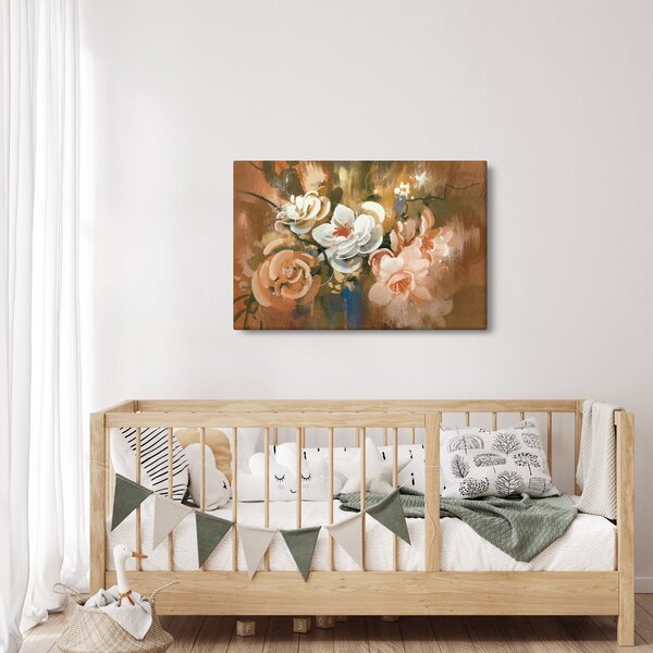 Slika - Naslikani buket cvijeća (90x60 cm)