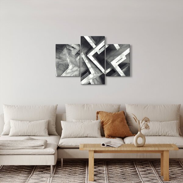 Apstraktna slika kockica (90x60 cm)
