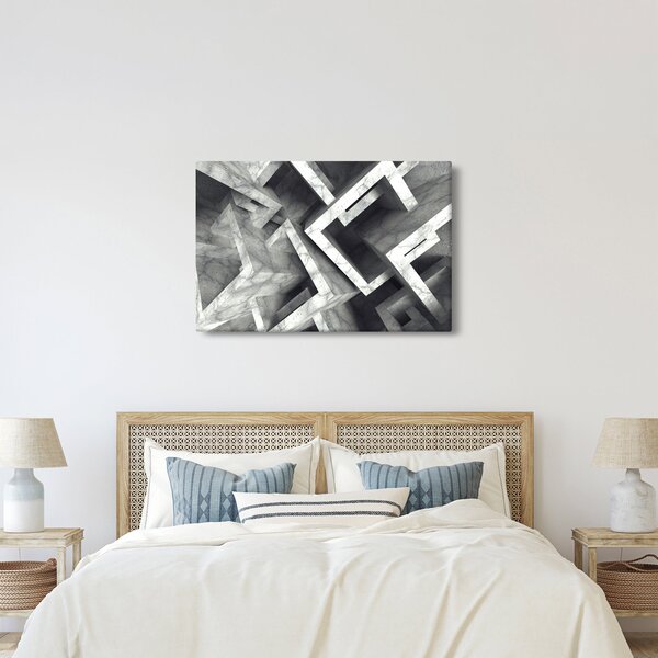 Apstraktna slika kockica (90x60 cm)