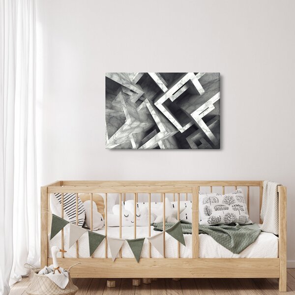 Apstraktna slika kockica (90x60 cm)