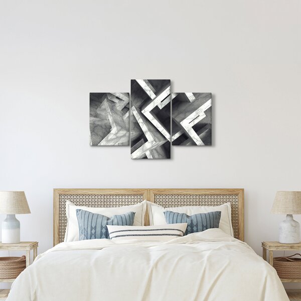 Apstraktna slika kockica (90x60 cm)