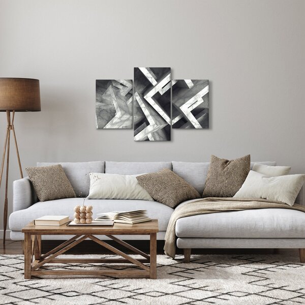 Apstraktna slika kockica (90x60 cm)