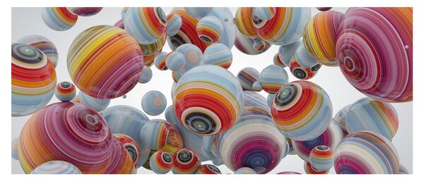Slika oslikanih kugli (120x50 cm)