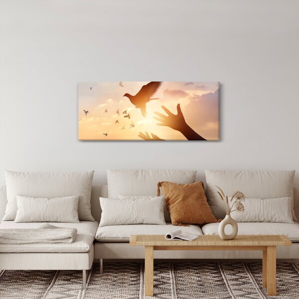 Slika - Golubice, leti! (120x50 cm)