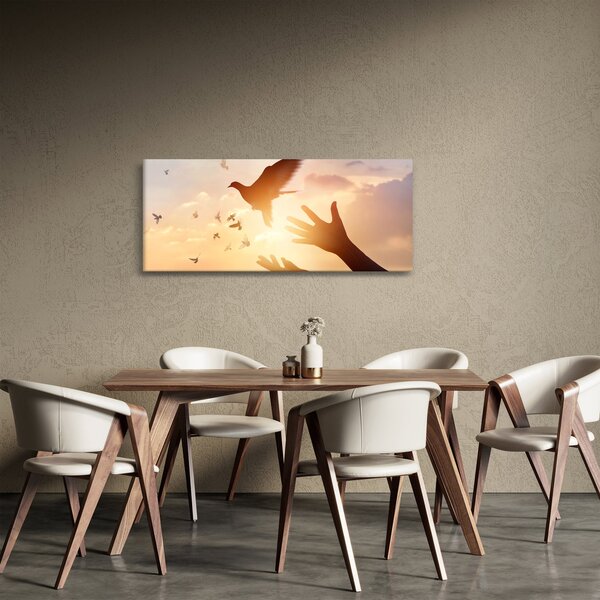 Slika - Golubice, leti! (120x50 cm)