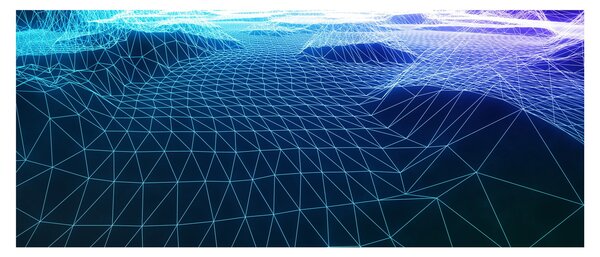 Slika - Planine u računalnom modelu (120x50 cm)