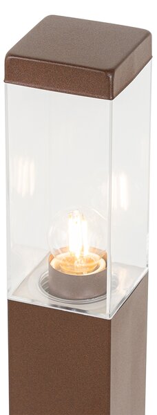 Pametna vanjska rasvjeta stupa hrđavo smeđa 80 cm uklj. WiFi P45 - Malios