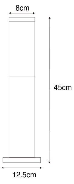 Moderna vanjska lampa na stupu hrđavo smeđa 45 cm - Malios