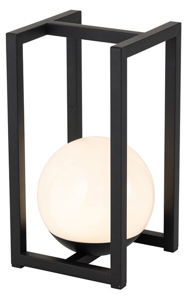Vanjska stolna svjetiljka crna uklj. LED s punjivom na dodir - Nowi