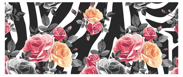 Slika procvjetalih ruža (120x50 cm)
