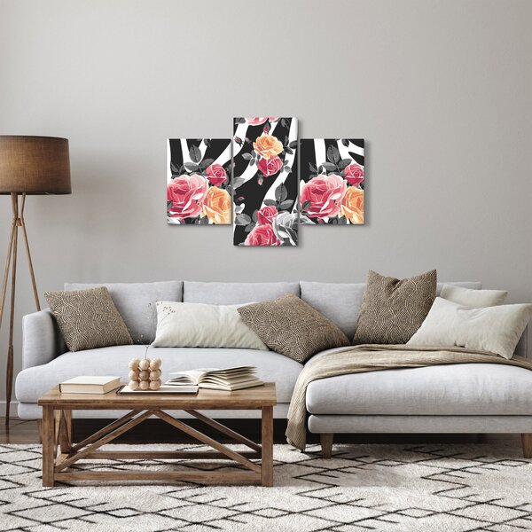 Slika procvjetalih ruža (90x60 cm)