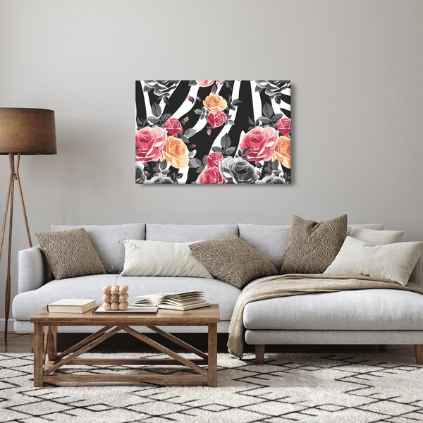 Slika procvjetalih ruža (90x60 cm)
