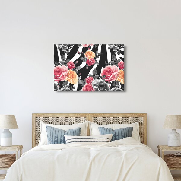 Slika procvjetalih ruža (90x60 cm)