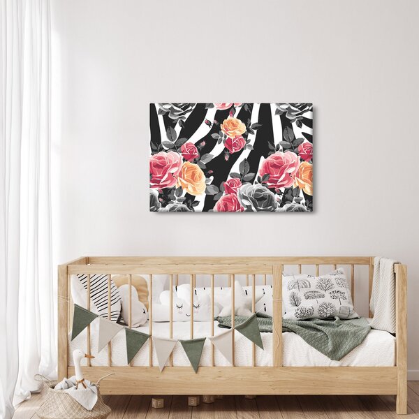 Slika procvjetalih ruža (90x60 cm)